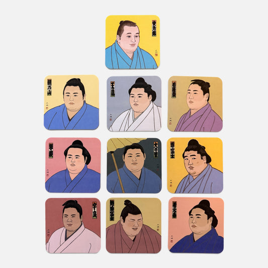 Coaster set (10 wrestlers)