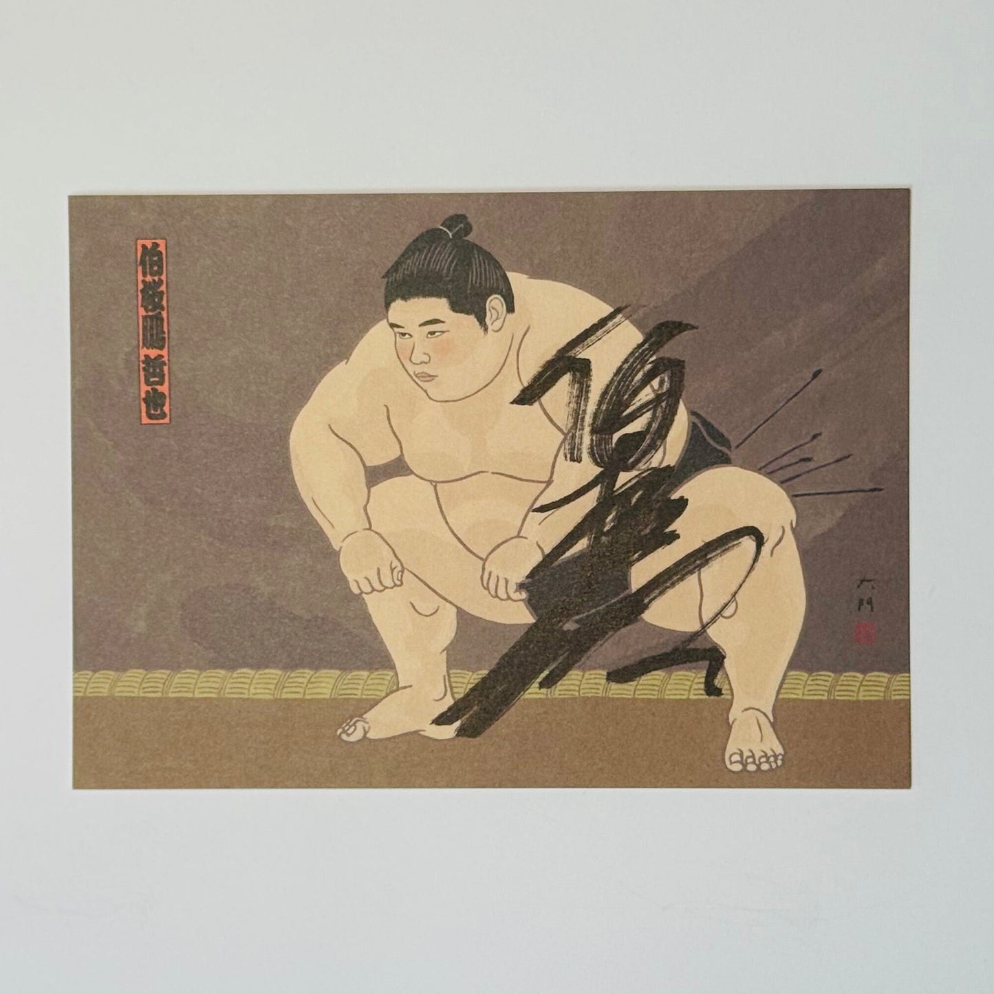 Illustration of a sumo wrestler in mawashi