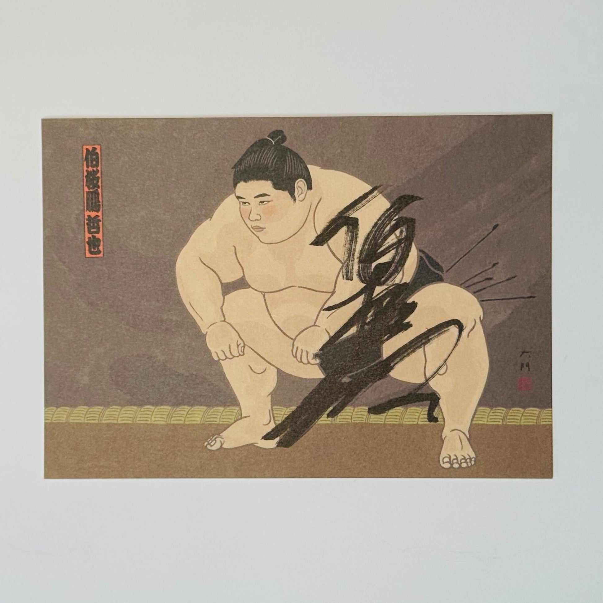 Illustration of a sumo wrestler in mawashi